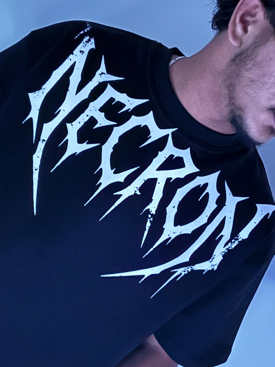 Ainime character oversize t shirt black addition