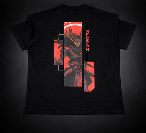 Ainime character oversize t shirt black addition