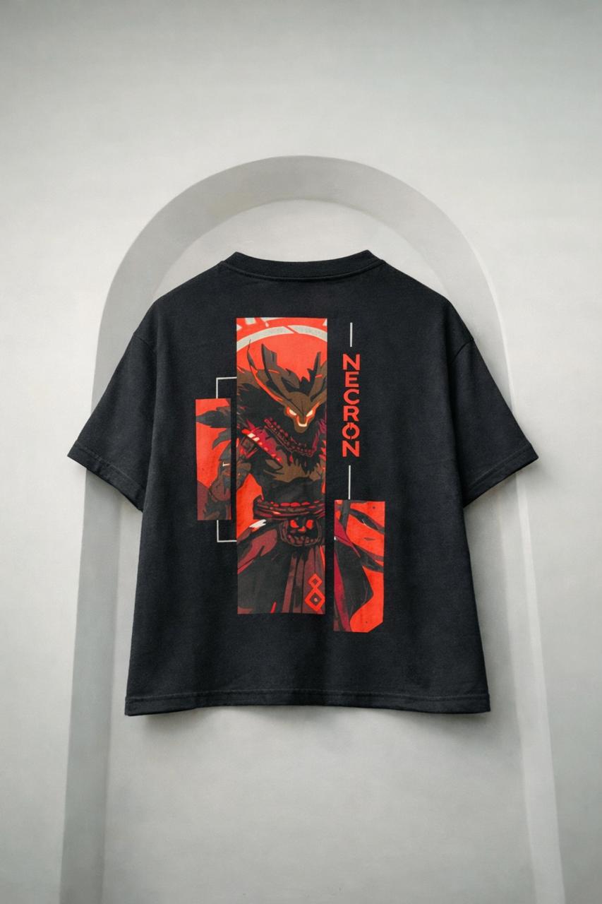 Anime character oversize t shirt black addition